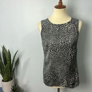 Donna Degnan animal print top size 4